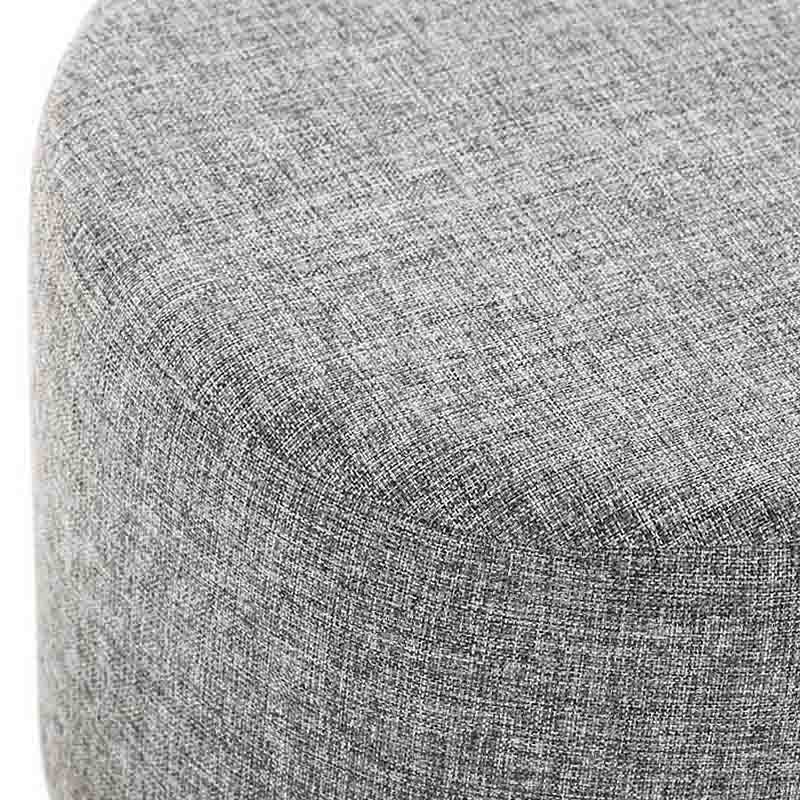 Liza Megapap fabric stool in grey color 40x40x42cm.