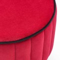 Rose Megapap velvet stool in red color 40x40x40cm.