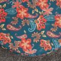 Nergis Megapap cylinder fabric stool in multicolor color 40x40x40cm.