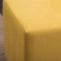 Daisy Megapap fabric stool in yellow color 40x40x40cm.