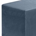 Σκαμπώ April Megapap βελούδινο χρώμα ανθρακί 40x40x40εκ.