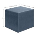 Σκαμπώ April Megapap βελούδινο χρώμα ανθρακί 40x40x40εκ.