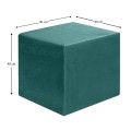 Σκαμπώ April Megapap βελούδινο χρώμα κυπαρρισί 40x40x40εκ.