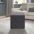Linda Megapap fabric stool in anthracite color 40x40x40cm.