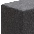 Linda Megapap fabric stool in anthracite color 40x40x40cm.
