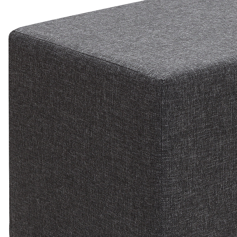 Linda Megapap fabric stool in anthracite color 40x40x40cm.