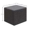 Linda Megapap fabric stool in anthracite color 40x40x40cm.