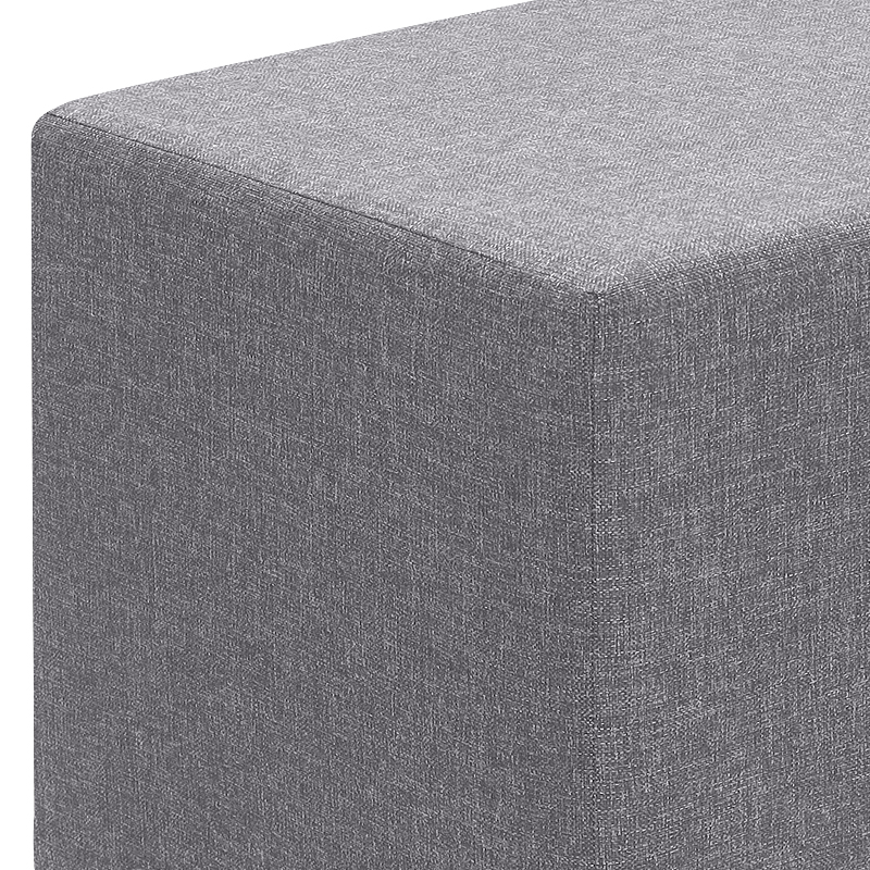 Linda Megapap fabric stool in grey color 40x40x40cm.