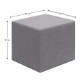 Linda Megapap fabric stool in grey color 40x40x40cm.