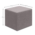 Linda Megapap fabric stool in brown color 40x40x40cm.