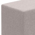 Linda Megapap fabric stool in beige color 40x40x40cm.