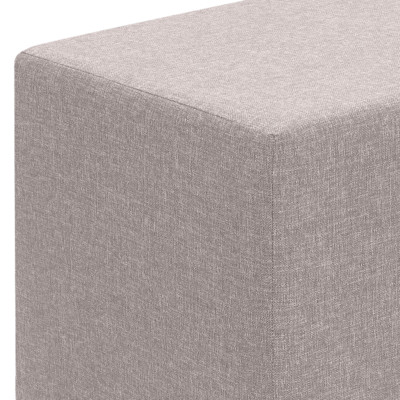 Linda Megapap fabric stool in beige color 40x40x40cm.