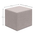 Linda Megapap fabric stool in beige color 40x40x40cm.