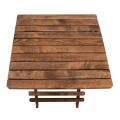 Queen Megapap foldable table by beech wood in walnut color 60x60x75cm.