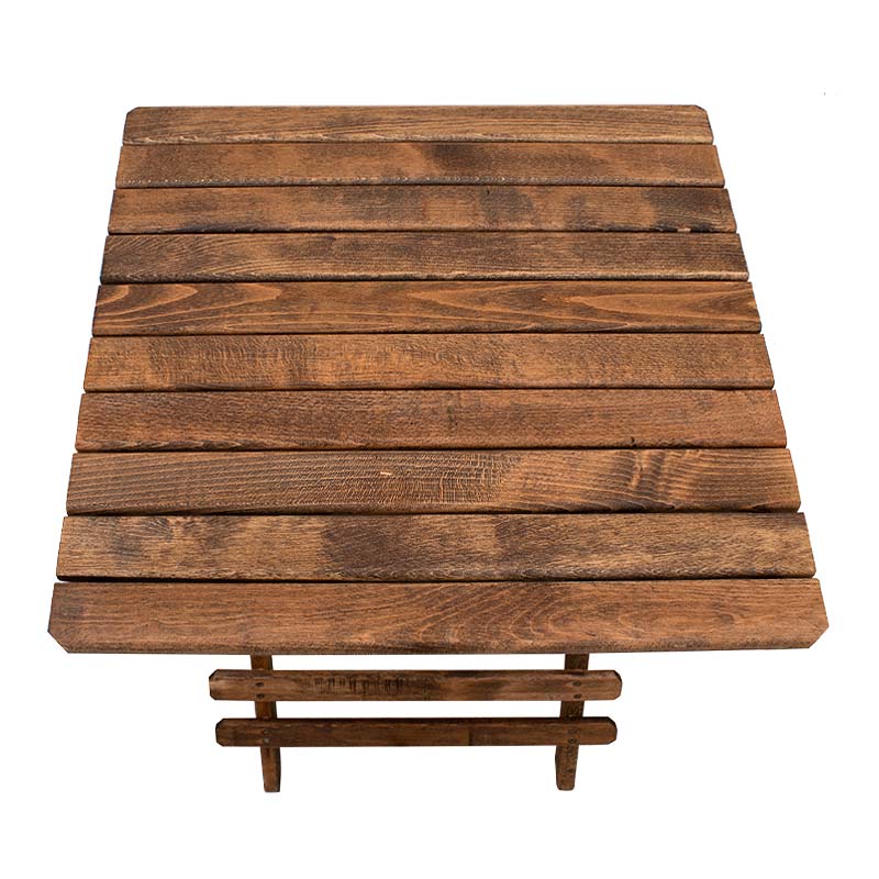 Queen Megapap foldable table by beech wood in walnut color 60x60x75cm.