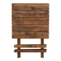 Queen Megapap foldable table by beech wood in walnut color 60x60x75cm.
