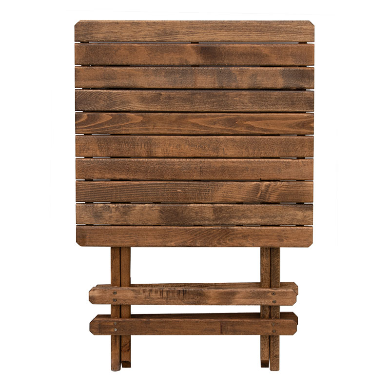 Queen Megapap foldable table by beech wood in walnut color 60x60x75cm.