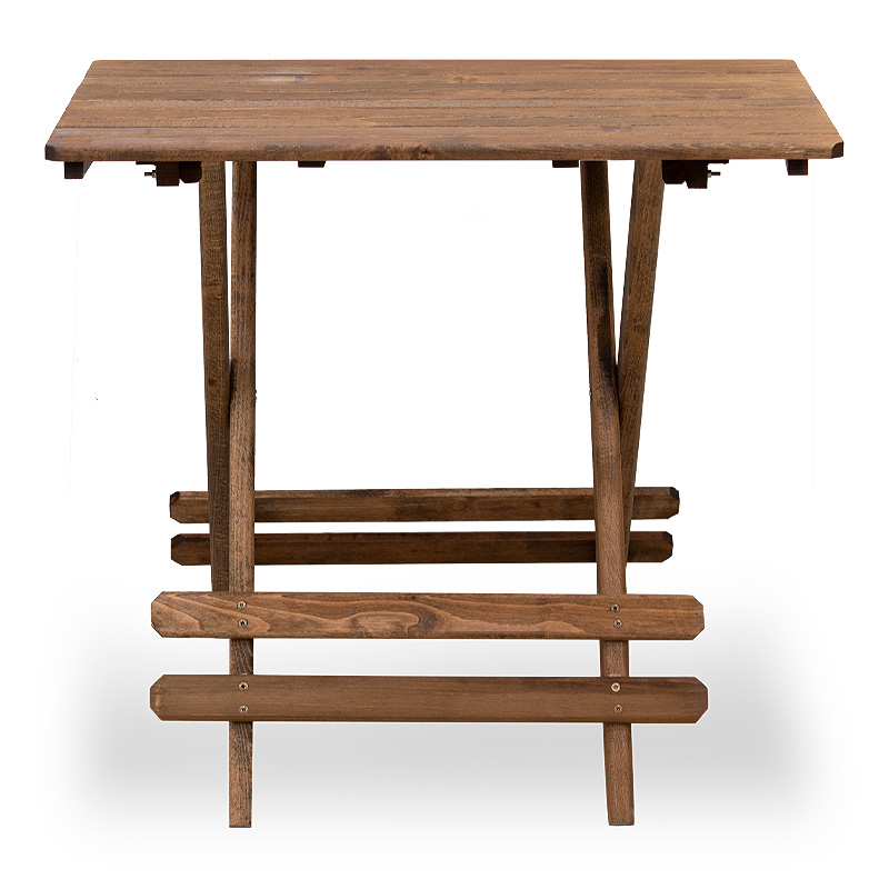 Queen Megapap foldable table by beech wood in walnut color 80x60x75cm.