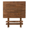 Queen Megapap foldable table by beech wood in walnut color 80x60x75cm.