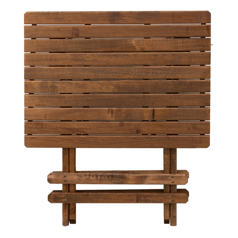 Queen Megapap foldable table by beech wood in walnut color 70x60x75cm.