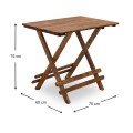 Queen Megapap foldable table by beech wood in walnut color 70x60x75cm.