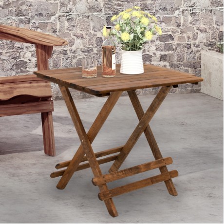 Queen Megapap foldable table by beech wood in walnut color 100x60x75cm.