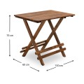 Queen Megapap foldable table by beech wood in walnut color 100x60x75cm.