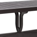 Callan Megapap polypropylene table in brown color 120x70x73cm.