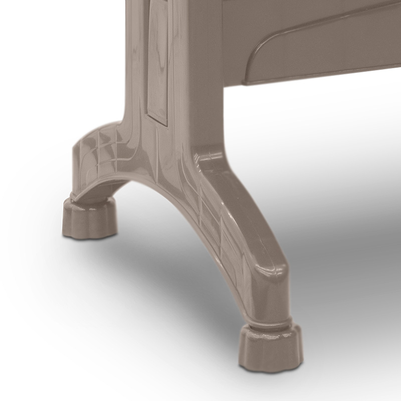 Callan Megapap polypropylene table in cappuccino color 120x70x73cm.