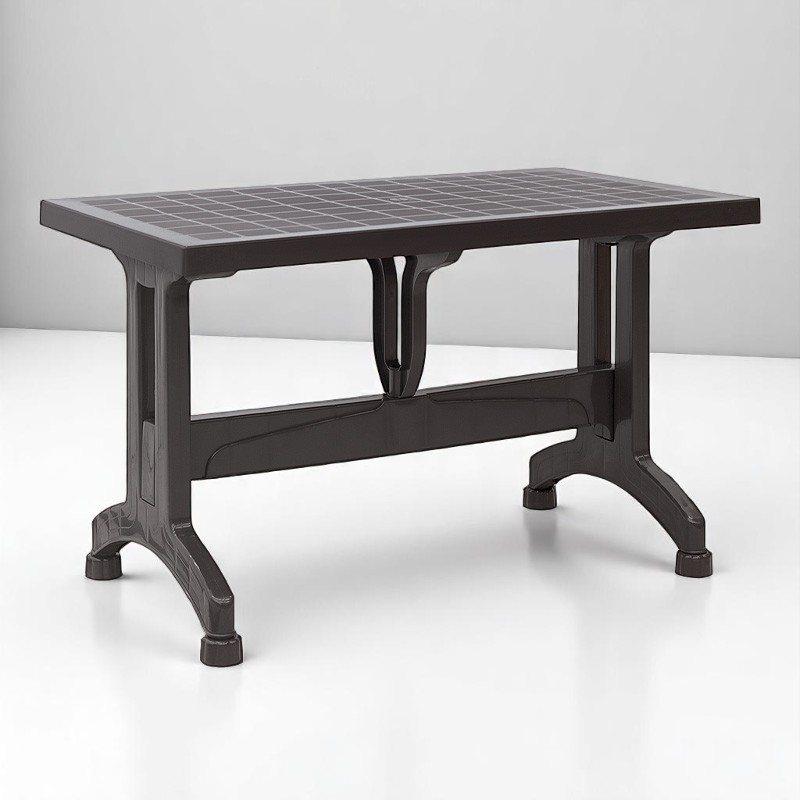 Callan Megapap polypropylene table in brown color 140x80x73cm.