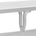 Callan Megapap polypropylene table in white color 140x80x73cm.
