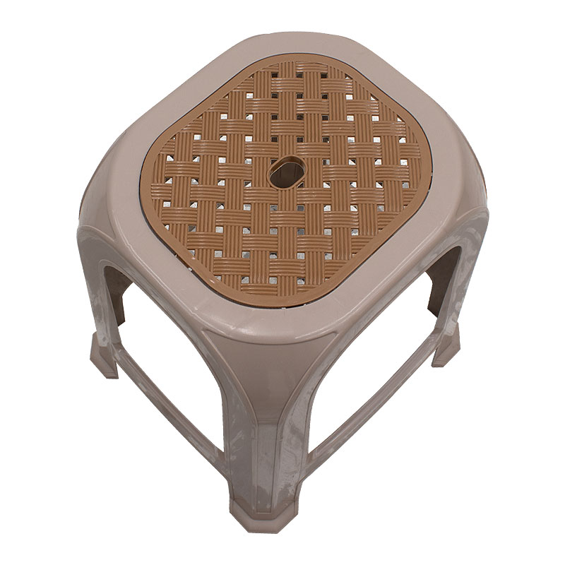 Desia Megapap polypropylene stool in beige color 35x35x45cm.