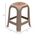 Desia Megapap polypropylene stool in beige color 35x35x45cm.