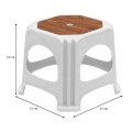 Desia Megapap polypropylene stool in white color 35x35x32cm.