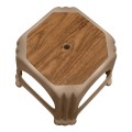 Desia Megapap polypropylene stool in beige color 35x35x32cm.