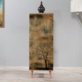Soho Megapap melamine shoe cabinet in sonoma color 50x38x135cm.
