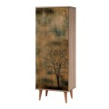 Soho Megapap melamine shoe cabinet in sonoma color 50x38x135cm.