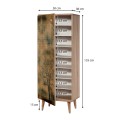 Soho Megapap melamine shoe cabinet in sonoma color 50x38x135cm.