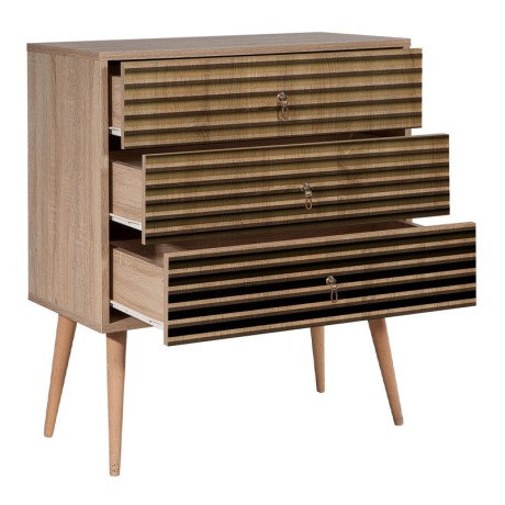 Soho Megapap melamine chest of drawers in sonoma color 80x40x90cm.