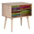 Soho Megapap melamine nightstand in sonoma color 60x40x61cm.