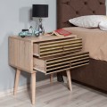 Soho Megapap melamine nightstand in sonoma color 60x40x61cm.