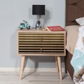 Soho Megapap melamine nightstand in sonoma color 60x40x61cm.