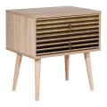 Soho Megapap melamine nightstand in sonoma color 60x40x61cm.