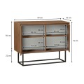 Amedeo Megapap melamine buffet in walnut color 90x36x72cm.