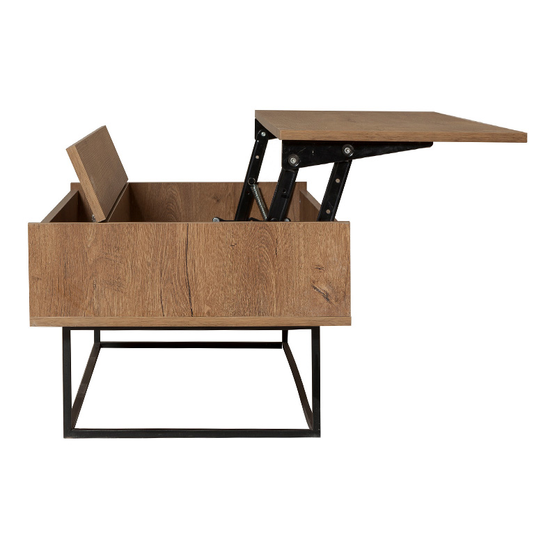 Amedeo Megapap melamine coffee table in walnut color 120x60x43cm.