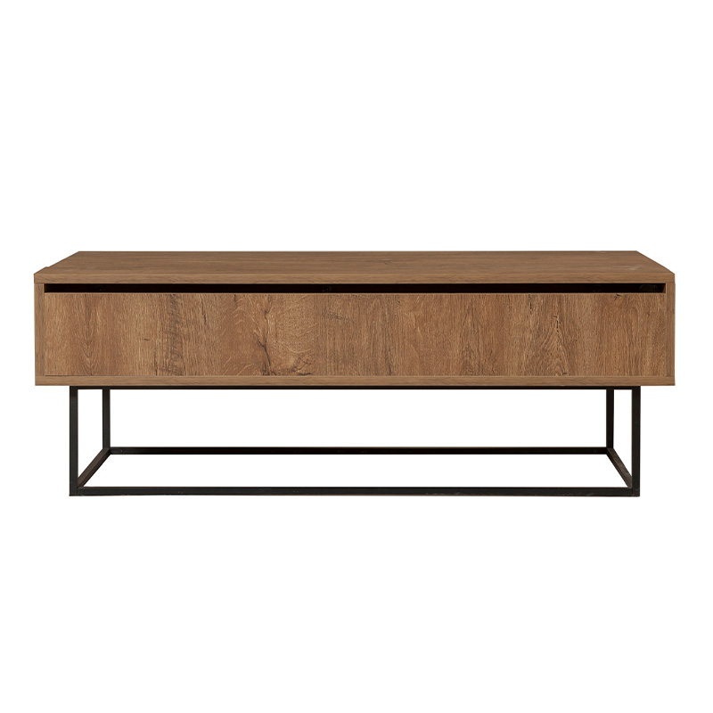 Amedeo Megapap melamine coffee table in walnut color 120x60x43cm.