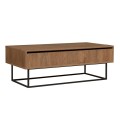 Amedeo Megapap melamine coffee table in walnut color 120x60x43cm.