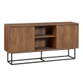 Amedeo Megapap melamine buffet in walnut color 140x36x72cm.