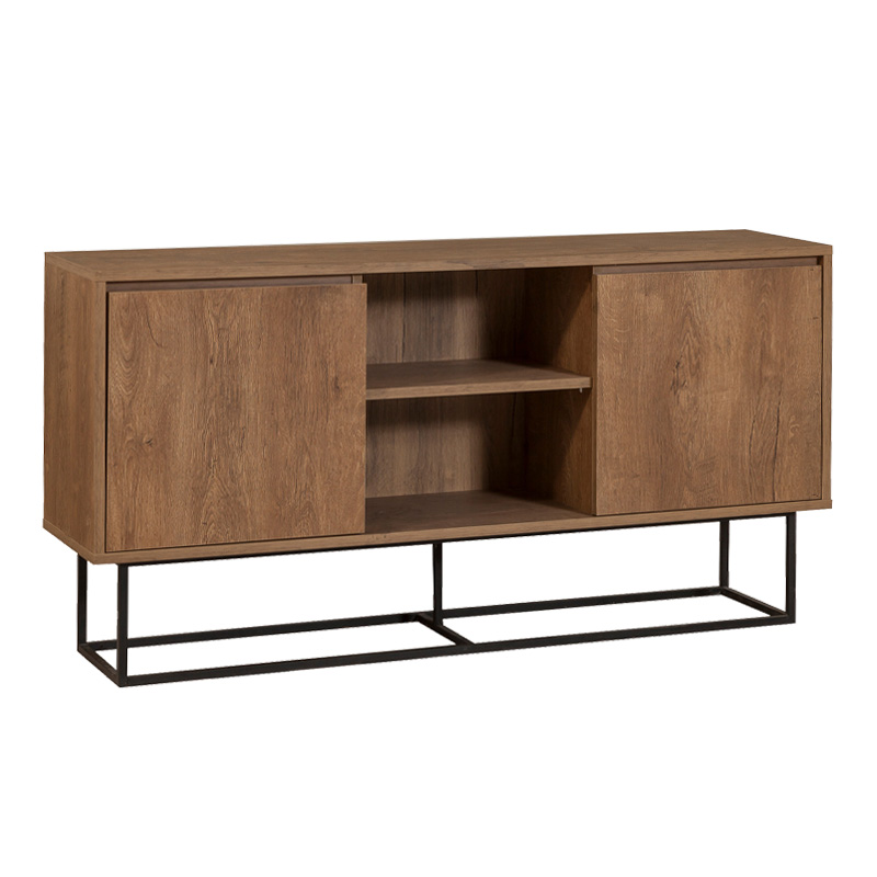 Amedeo Megapap melamine buffet in walnut color 140x36x72cm.