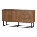 Amedeo Megapap melamine buffet in walnut color 140x36x72cm.